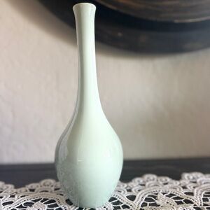 Elegant vintage Mint Green Ceramic Vase, ceramic vase gumps San Francisco